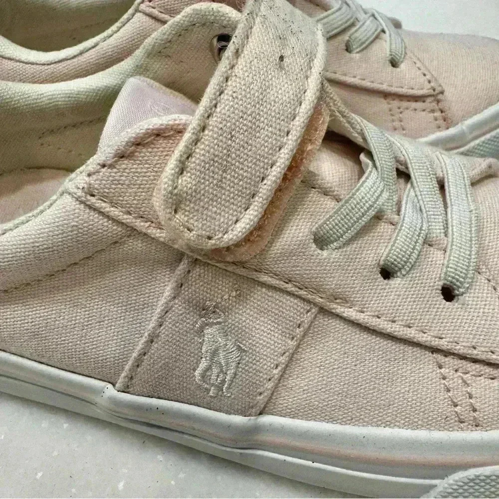 Polo Ralph Lauren Toddler Girls Sneakers Size 9 Pink & White